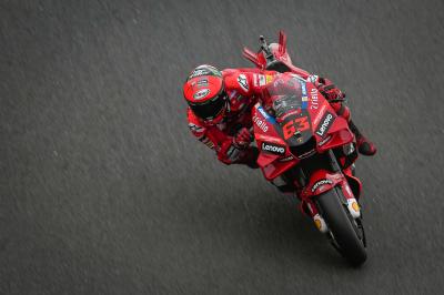 Francesco Bagnaia (Ducati), start P12 tetap berani incar finish P1. (Foto: motogp) 