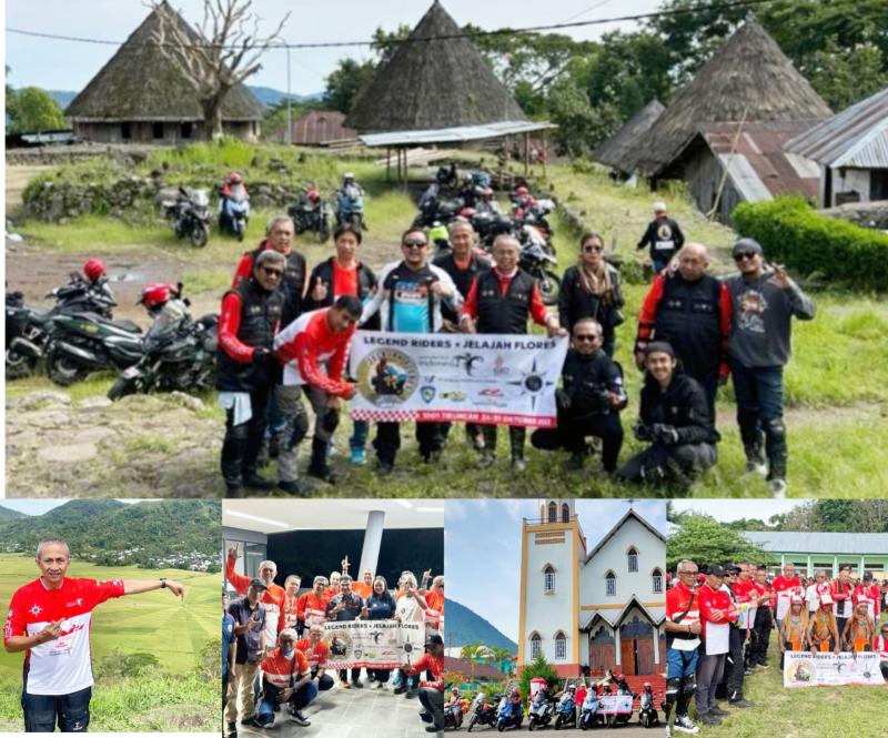 Jelajah Flores 1001 Tikungan 2022: Legend Riders Disambut Putra Daerah Anggota DPR RI Dr Andreas Hugo Pariera di Labuan Bajo