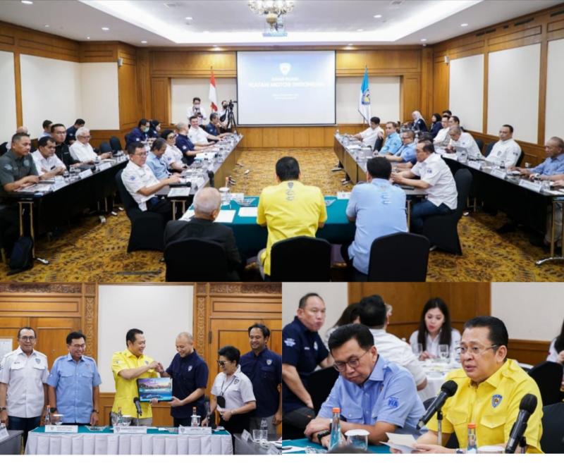 Bamsoet memimpin langsung Rapat Pleno IMI yang diikuti para Wakil Ketua Umum IMI Pusat dan pengurus lainnya di kantor IMI Pusat Jakarta 