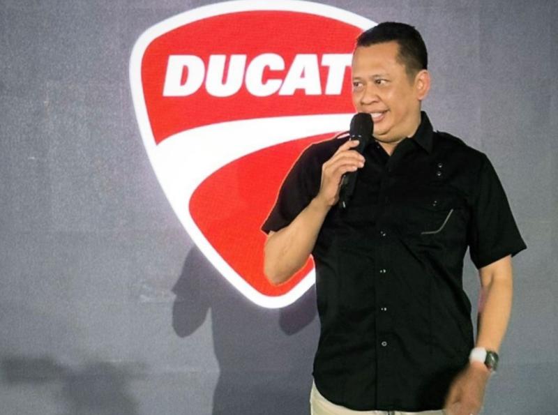 Bamsoet saat menghadiri menghadiri pembukaan New Ducati Dealership and Showroom, di Bintaro, Tangerang Selatan, Jumat (4/11/2022).