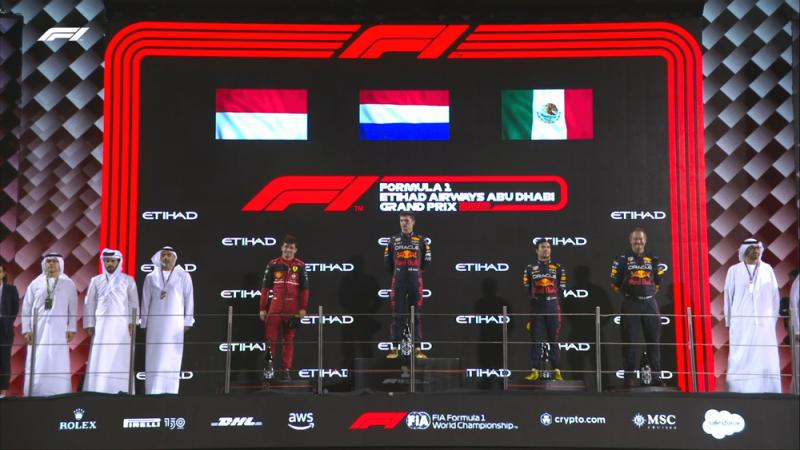 Penghuni podium GP Abu Dhabi yang jadi penghuni 3 Besar klasemen akhir F1 2022. (Foto: f1)