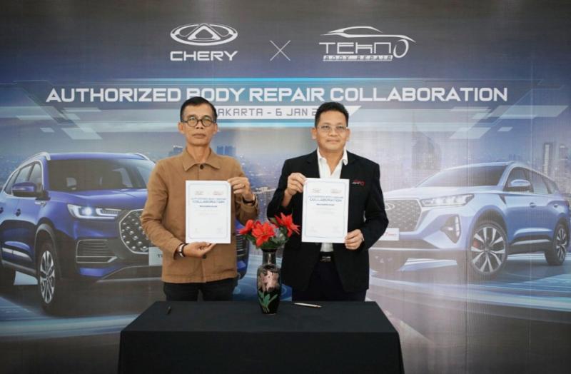 Chery Indonesia dan Tekno Body Repair telah siap melayani konsumen untuk perbaikan bodi dan cat mobil