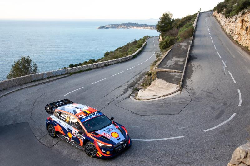 Thierry Neuville mulai memberi perlawanan dengan Hyundai i20 Rally1-nya di WRC 2023 Monte Carlo.(Foto: wrc)