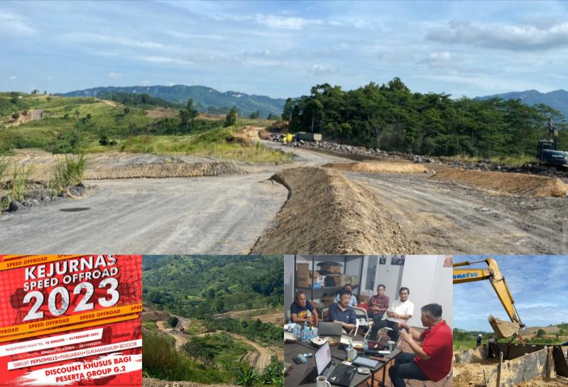 Sensasi Sirkuit PEPSO Hills Puncakdua Eco Park Bogor Bakal Venue Kejurnas Speed Offroad 2023, View Perbukitan dan Lahan Terbuka Hijau