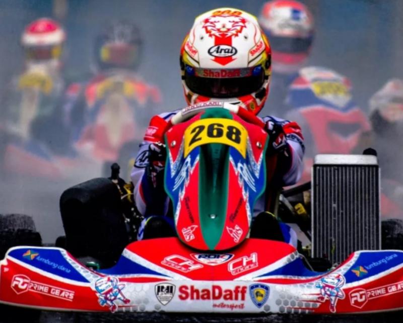 Kanaka Azarel Gusasi, telah kembali dengan 2 trofi juara Eshark Rok Cup Indonesia 2023 di Sentul International Karting Circuit, Bogor