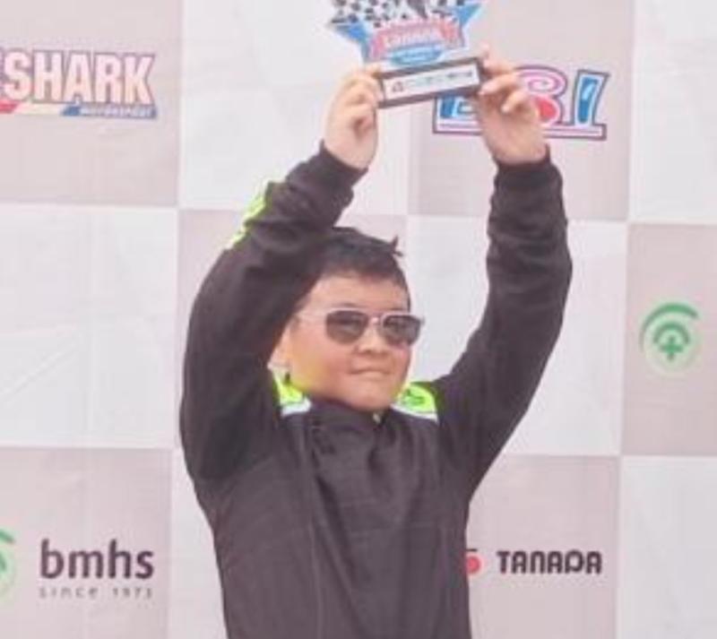 Dominic Setiawan Pegokart Tercepat kelas Entry Level, Namun Gagal Juara di Seri 1 Eshark Rok Cup Indonesia 2023