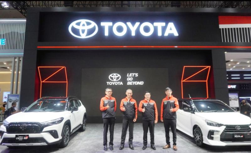Toyota Agya dan Agya GR Sport hadir dan menyapa pengunjung pameran otomotif IIMS 2023 di JI Expo Kemayoran Jakarta