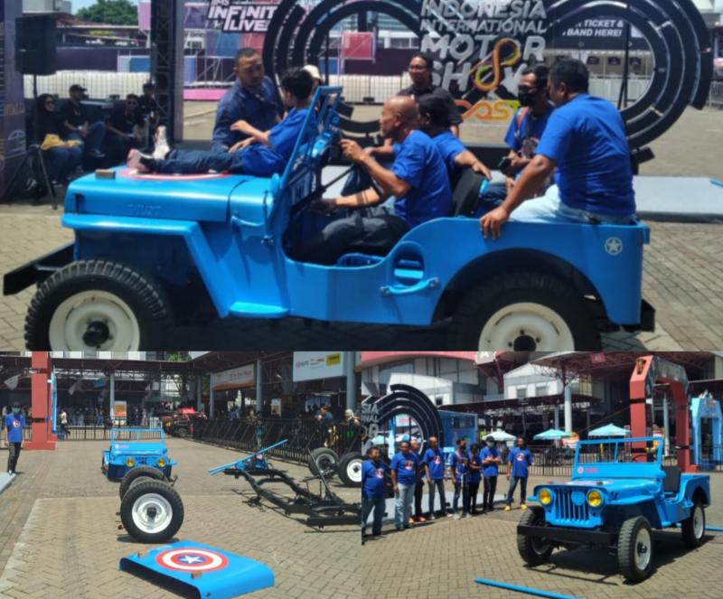 Acara IIMS Willys Build Show 2023, aksi merombak dan merakit Jeep Willys Captain America kurang dari 6 menit di ajang IIMS 2023 JI Expo Kemayoran