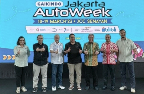Penyelenggara Gaikindo Jakarta Auto Week 2023 yang akan berlangsung 10-19 Maret 2023 di JCC Senayan Jakarta saat preskon di Jakarta kemarin