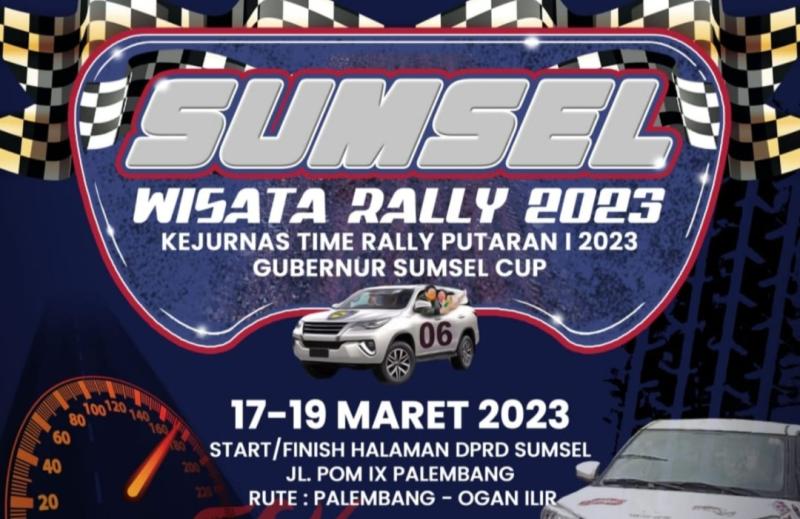 Kejurnas Time Rally 2023 seri pertama memperebutkan Gubernur Sumsel Cup, bakal dilepas startnya oleh Gubernur Herman Deru