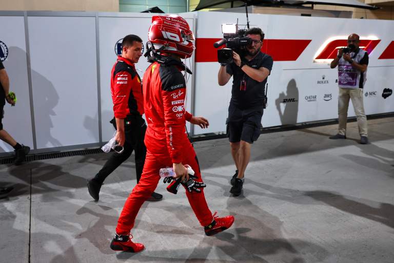 Charles Leclerc (Ferrari) saat gagal finish di GP Bahrain. (Foto: xpb-therace)