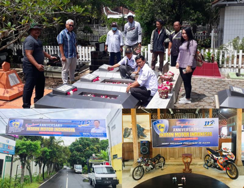 Dipimpin Ketua Harian Deddy S Budiman, ulang tahun IMI ke-117 diperingati IMI Jawa Tengah dengan nyekar ke makam mantan Ketua Pengprov IMI Jawa Tengah dan tumpengan di Solo pada Senin malam. (foto: ist)