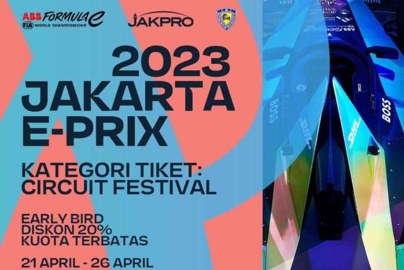 Tiket Jakarta E-Prix 2023 mulai dijual, kelas Early Bird mendapat diskon 20 persen untuk 6 hari ke depan