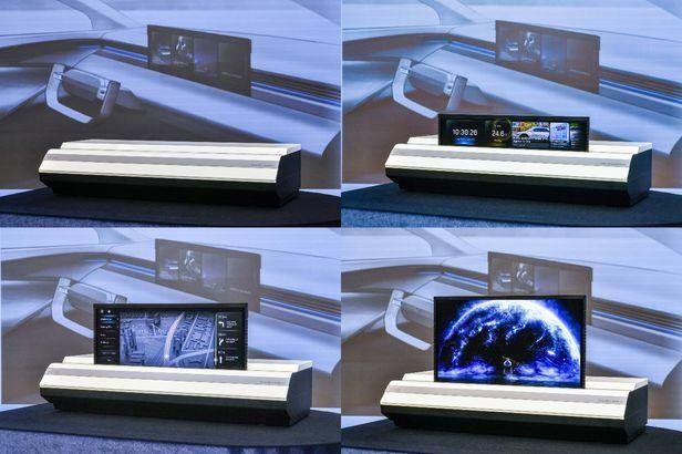 Tampilan layar inovatif dari Hyundai Mobil dapat dilipat dan digulung