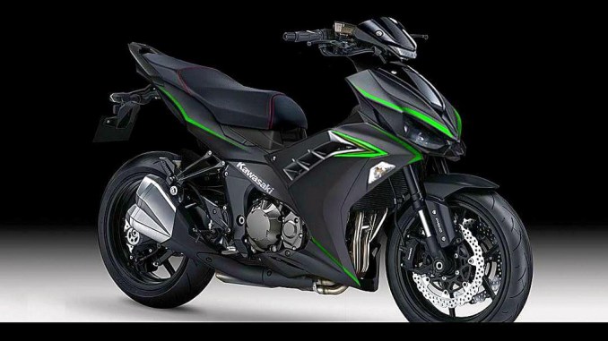 Tampilan motor Kawasaki Supermoped yang akan menjadi amunisi baru mereka di pasar Asia