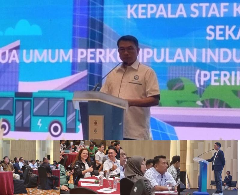 Jenderal TNI (P) Moeldoko dan suasana press conference PEVS 2023 di Hotel Grand Mercure Kemayoran Jakarta, Jumat (5/5/2023)