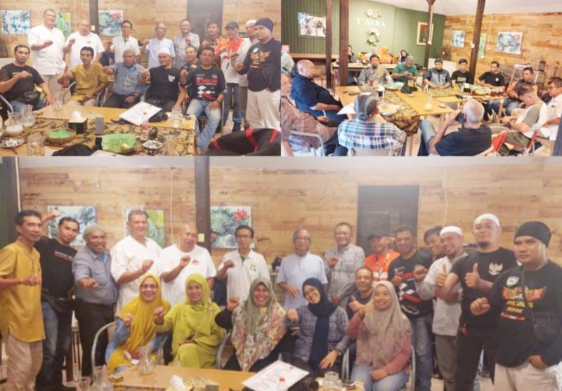 Komunitas Bikers 1.000 Tikungan Flores saat dijamu Komunitas Legend Riders di Warung Solo Jl Madrasah 14 Cilandak Timur Jakarta Selatan