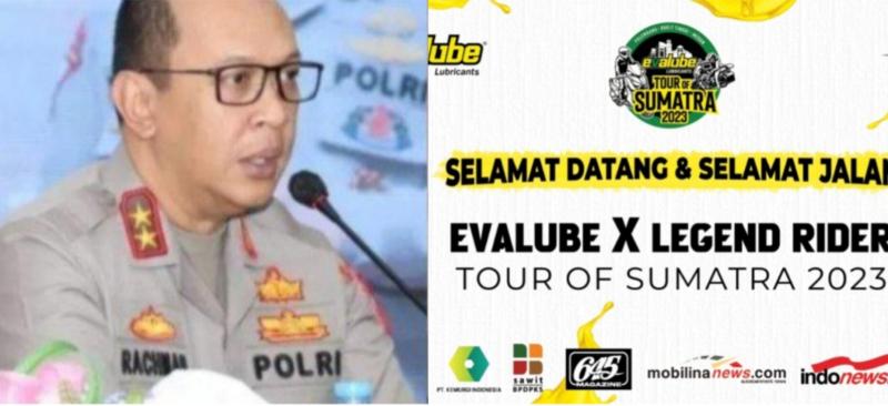Kapolda Sumatra Selatan Irjen Pol A. Rachmad Wibowo akan melepas start Evalube Legend Riders Tours of Sumatra 2023 di Palembang, Selasa esok