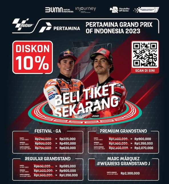 Tiket khusus untuk warga Lombok yang ingin menyaksikan MotoGP