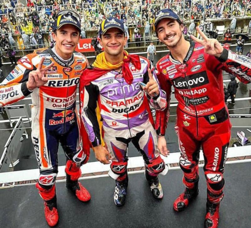 Para juara MotoGP Jepang 2023 ditandai dengan kembalinya Marc Marquez kembali naik podium