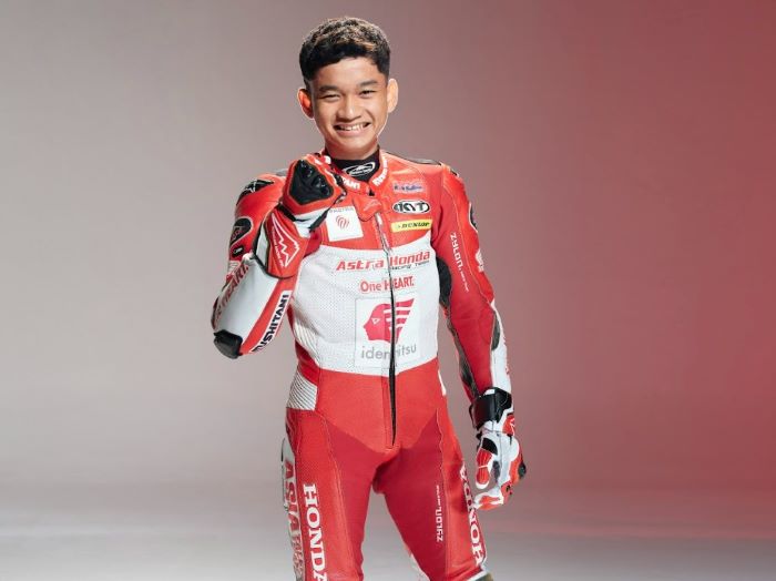 Pembalap Astra Honda Racing Team, Fadillah Arbi akan laga di kelas Moto3 melalui jalur Wild Card di MotoGP 2023 Mandalika, Lombok, NTB