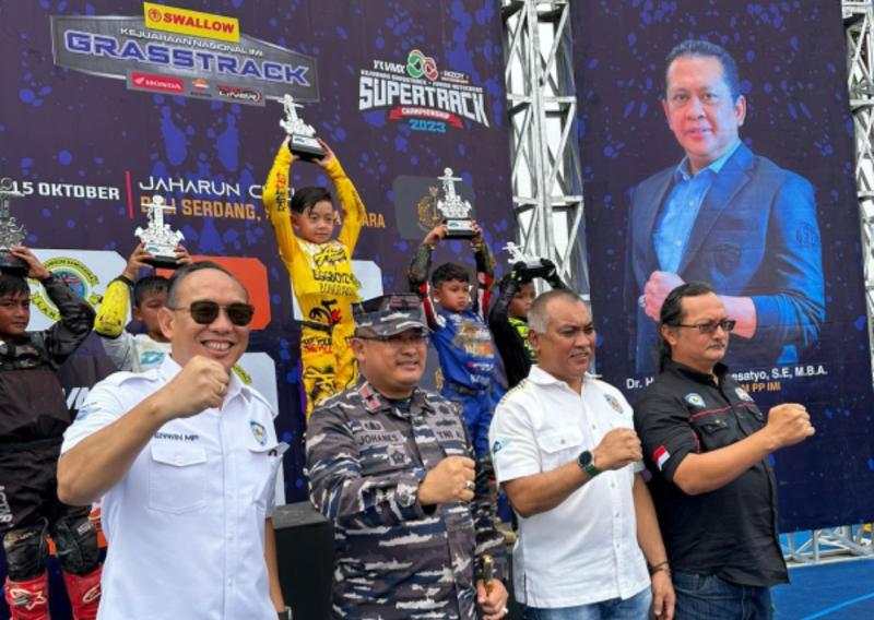 Ketua MPR RI Bamsoet Apresiasi Sukses Kejurnas Grastrack - Motocross KASAL Cup di Deli Serdang, Sumatra Utara