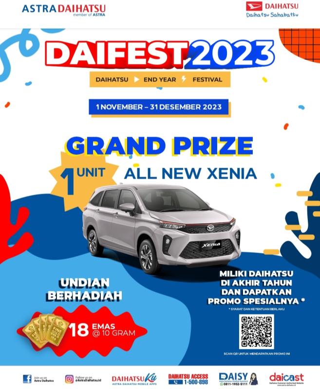 Daifest 2023, Promo Akhir Tahun Daihatsu Bertabur Hadiah Menarik