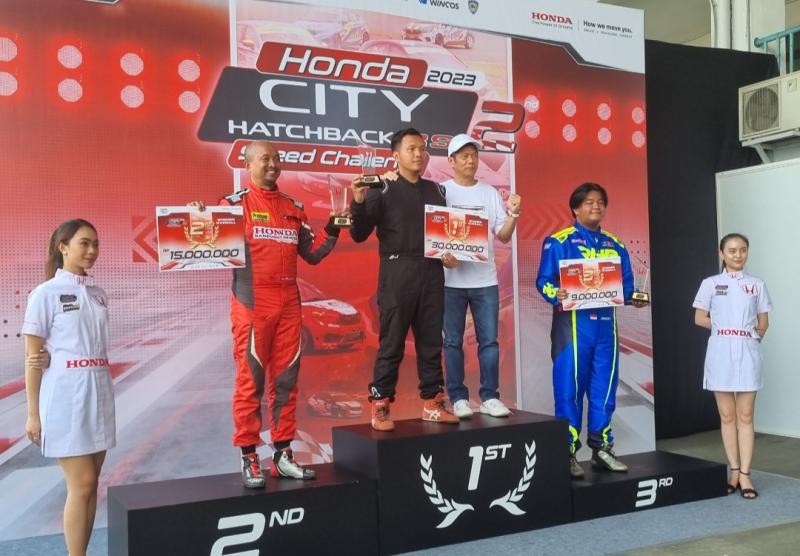 Rio SB raih juara umum ajang balap mobil One Make Race Honda City Hatchback RS 2023