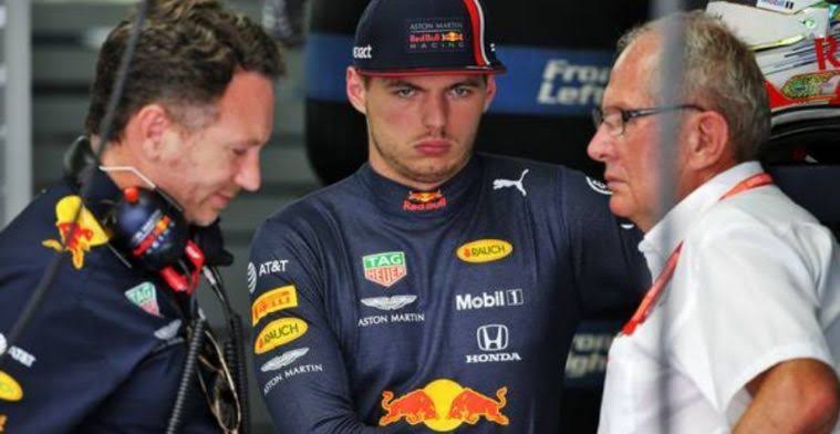 Max Verstappen, Christian Horner dan Helmut Marko, terancam pecah kongsi di skuad Red Bull Racing. (Foto: ist)