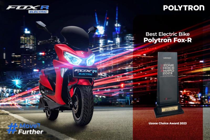 POLYTRON Fox-R Raih Gelar Best Electric Bike di Uzone Choice Award 2023.
