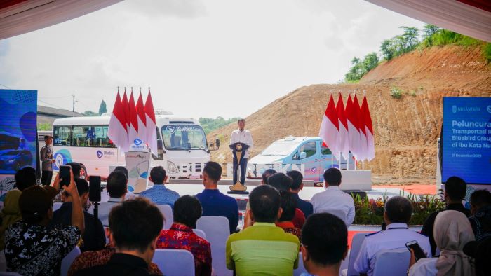 Peluncuran transportasi publik ramah lingkungan di IKN yang langsung dihadiri Presiden Joko Widodo