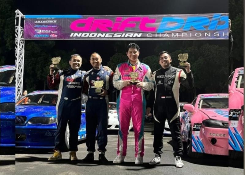 Para drifter top four Indonesian Driftprix Champ 2023 Rd 2 kelas Pro 1 di Sentul Otopark by Belklo Bogor, Sabtu (30/12/2023)