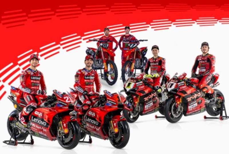 Line up Ducati di kejuaraan MotoGP, WSBK, dan proyek baru di kejuaraan motokros 2024. (Foto: ducaticorse)