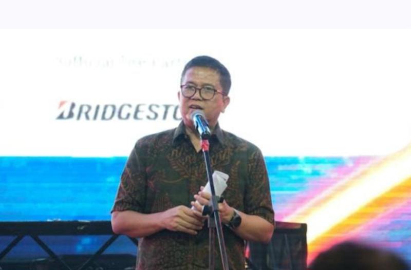 Presiden Direktur Dyandra Promosindo, Daswar Marpaung saat memberikan speech Media Gathering IIMS 2024 di Senayan Park Jakarta, Kamis (18/1/2024)