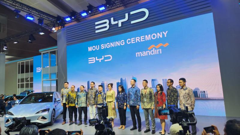 IIMS 2024 : BYD Motor Indonesia dan Bank Mandiri Jalin Kerjasama, Business to Business Saling Untungkan