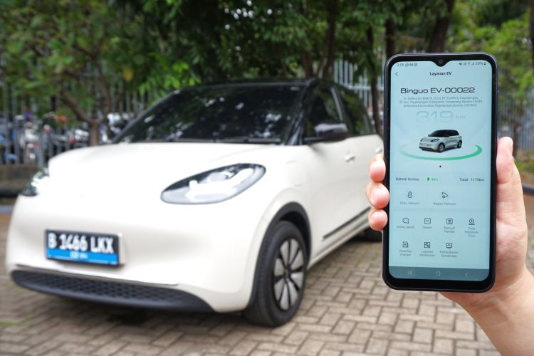 Aplikasi MyWuling+ memberikan kepraktisan lebih bagi pemilik mobil listrik Wuling BinguoEV