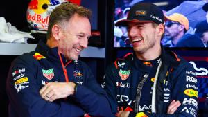Christian Horner dan Max Verstappen, lolos dari perpecahan jelang musim kompetisi F1 2024. (Foto: f1)
