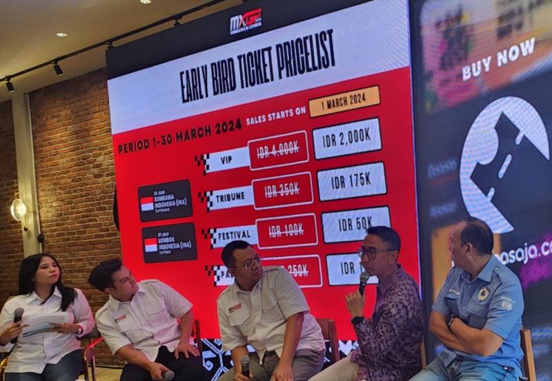 Nuon Digital Indonesia dari Telkom Group umumkan harga tiket untuk MXGP 2024 Indonesia, di Lombok dan Sumbawa NTB