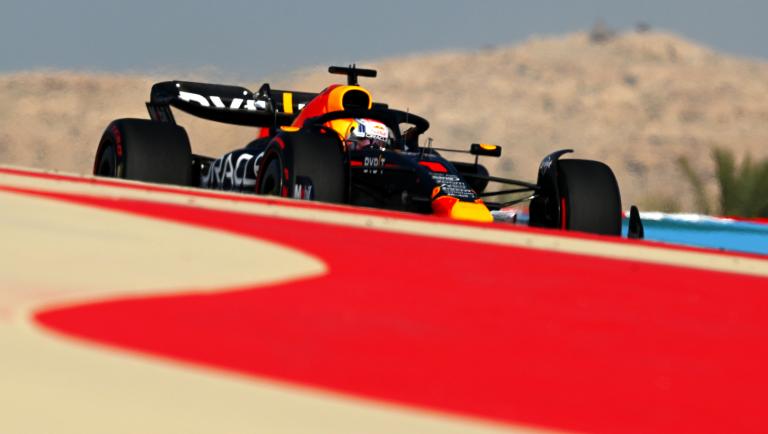 RB20 yang digeber Max Verstappen di Sirkuit Losail, Bahrain, kesiapannya tarung masih tanda tanya. (Foto: gazettadellosport)