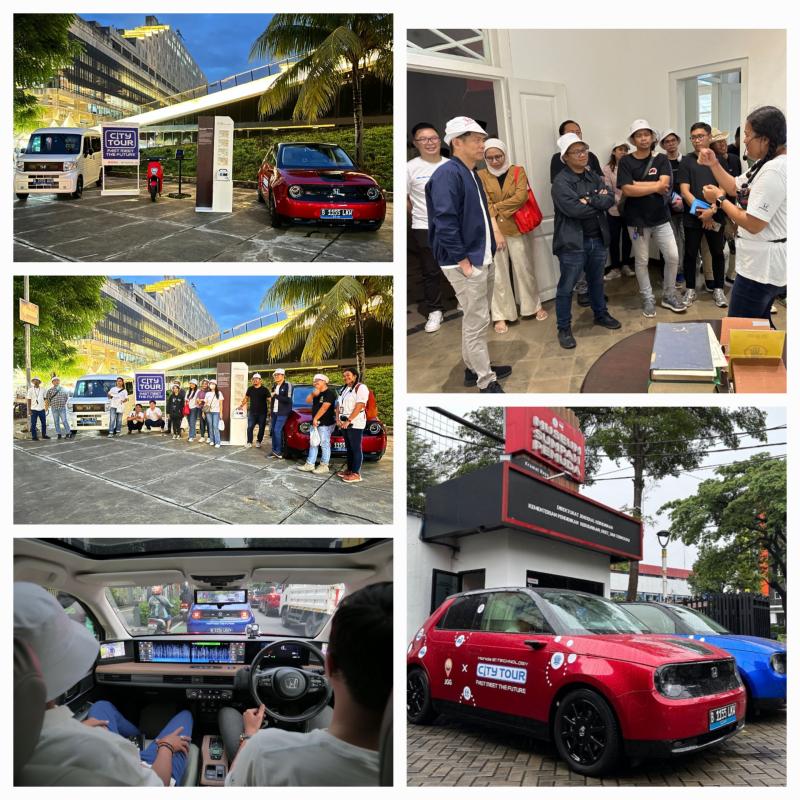 Rangkaian aktivitas Honda e:Technology City Tour Keliling Jakarta dimulai dengan mobil elektrifikasi