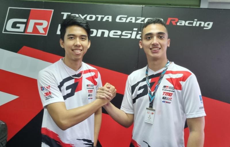 Jordan Johan (kiri) dan Amato Rudolph, duo andalan Toyota Gazoo Racing Indonesia di ajang balap mobil ISSOM 2024