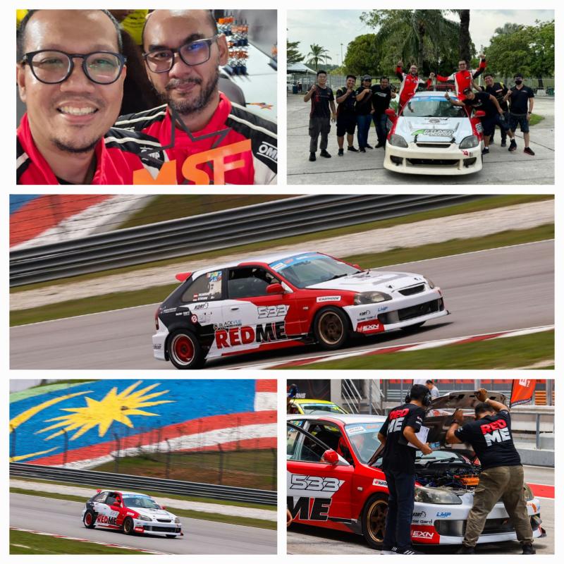 Ican dan Hendra dari Banteng Motorsport X Redme turun balap mobil MSF Series 2024 di Sirkuit Sepang, Malaysia