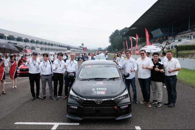 All New Agya GR Sport menjadi andalan TOYOTA GAZOO Racing Indonesia kelas ITCR 1200 pada Kejurnas Balap Mobil ISSOM 2024 di Sentul International Circuit