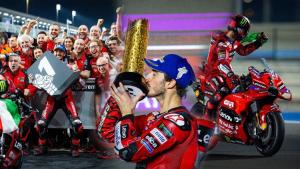 MotoGP Qatar 2024 : Duo Ducati Lenovo, Francesco Bagnaia dan Enea Bastianini Raih Kemenangan Bersama 