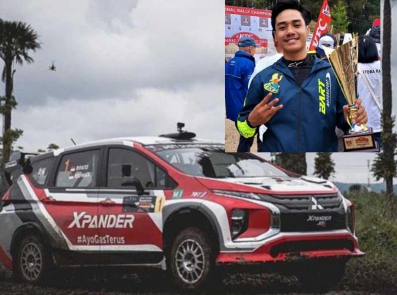 Mitsubishi Xpander AP4, dan Bintang Barlean (insert), ujicoba dulu di Sprint Rally Jogja sebelum turun di Kejurnas Rally 2024. (foto : kolase)