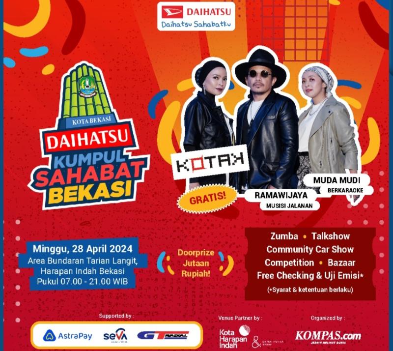 GT Radial iikut mendukung acara Daihatsu Kumpul Sahabat Bekasi di Harapan Indah Bekasi, Jawa Barat 